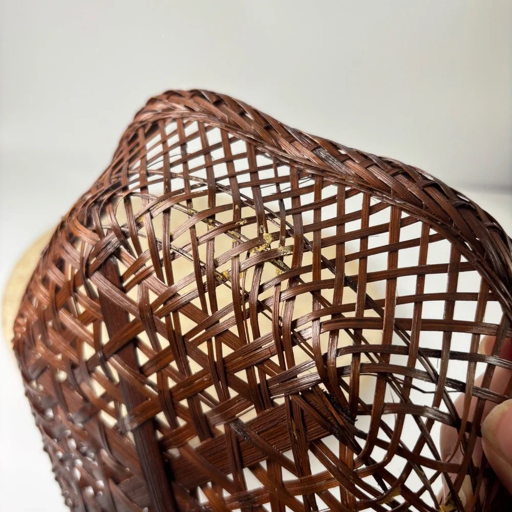 Vintage Woven Bamboo Basket 9